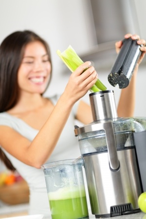 Woman juicing